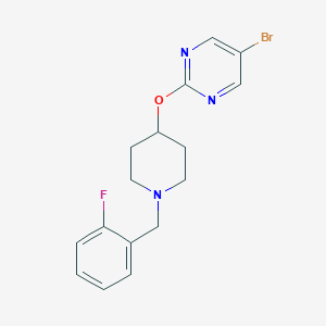 molecular formula C16H17BrFN3O B2536035 5-Bromo-2-[1-[(2-fluorophenyl)methyl]piperidin-4-yl]oxypyrimidine CAS No. 2380087-21-6