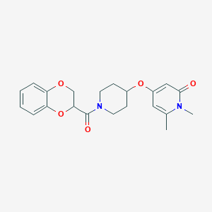 4-((1-(2,3-dihydrobenzo[b][1,4]dioxine-2-carbonyl)piperidin-4-yl)oxy)-1,6-dimethylpyridin-2(1H)-one