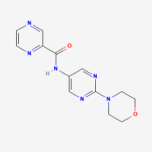 molecular formula C13H14N6O2 B2536051 N-(2-吗啉基嘧啶-5-基)吡嗪-2-甲酰胺 CAS No. 1396852-67-7