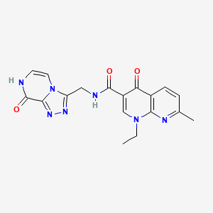 molecular formula C18H17N7O3 B2536056 1-ethyl-N-((8-hydroxy-[1,2,4]triazolo[4,3-a]pyrazin-3-yl)methyl)-7-methyl-4-oxo-1,4-dihydro-1,8-naphthyridine-3-carboxamide CAS No. 2034281-75-7