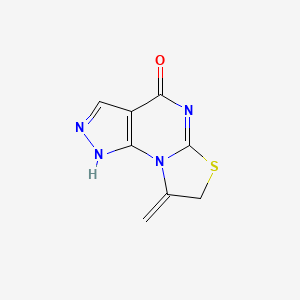 molecular formula C8H6N4OS B2536059 8-methylene-7,8-dihydropyrazolo[4,3-e]thiazolo[3,2-a]pyrimidin-4(1H)-one CAS No. 955296-48-7