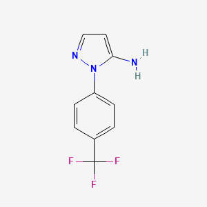 molecular formula C10H8F3N3 B2536060 1-(4-(Trifluoromethyl)phenyl)-1H-pyrazol-5-amine CAS No. 76606-49-0