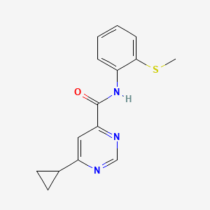 6-Cyclopropyl-N-(2-methylsulfanylphenyl)pyrimidine-4-carboxamide