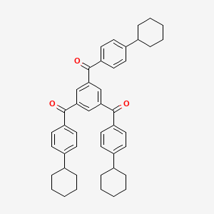 molecular formula C45H48O3 B2536068 [3,5-Bis(4-cyclohexylbenzoyl)phenyl](4-cyclohexylphenyl)methanone CAS No. 865658-38-4