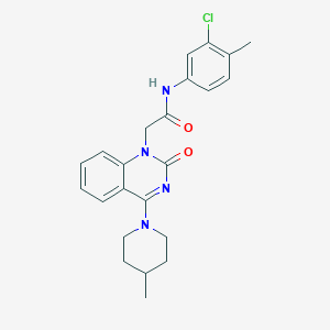 molecular formula C23H25ClN4O2 B2536071 N-(4-氯苄基)-4'-(哌啶-1-基磺酰基)联苯-3-甲酰胺 CAS No. 1251702-61-0