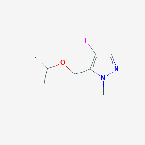 molecular formula C8H13IN2O B2536073 4-iodo-5-(isopropoxymethyl)-1-methyl-1H-pyrazole CAS No. 1856077-70-7