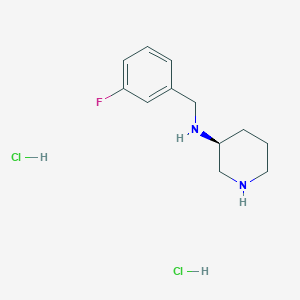 molecular formula C12H19Cl2FN2 B2536078 (S)-N-(3-fluorobenzyl)piperidin-3-aminedihydrochloride CAS No. 1286208-17-0