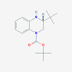 molecular formula C17H26N2O2 B2536079 tert-Butyl (R)-3-(tert-butyl)-3,4-dihydroquinoxaline-1(2H)-carboxylate CAS No. 2230789-60-1