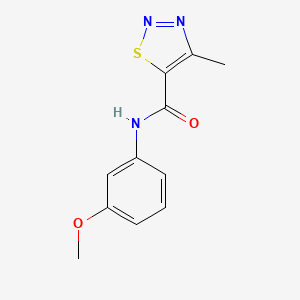 molecular formula C11H11N3O2S B2536083 N-(3-甲氧基苯基)-4-甲基-1,2,3-噻二唑-5-甲酰胺 CAS No. 183300-03-0