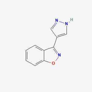 molecular formula C10H7N3O B2536085 3-(1H-Pyrazol-4-yl)benzo[d]isoxazole CAS No. 2229212-18-2