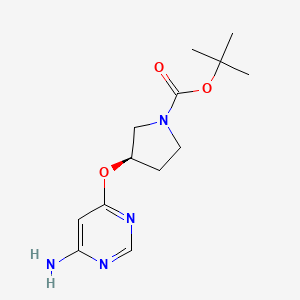 molecular formula C13H20N4O3 B2536088 (R)-tert-Butyl 3-((6-aminopyrimidin-4-yl)oxy)pyrrolidine-1-carboxylate CAS No. 1354011-40-7