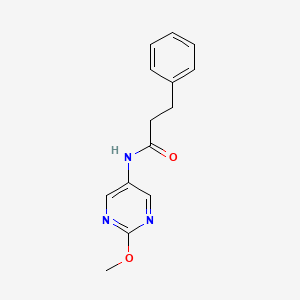 molecular formula C14H15N3O2 B2536101 N-(2-methoxypyrimidin-5-yl)-3-phenylpropanamide CAS No. 1421493-77-7
