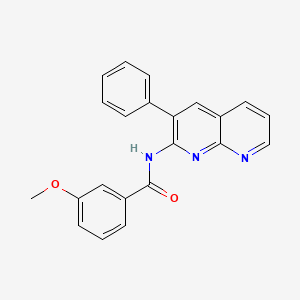 molecular formula C22H17N3O2 B2536108 3-甲氧基-N-(3-苯基-1,8-萘啶-2-基)苯甲酰胺 CAS No. 1021074-27-0