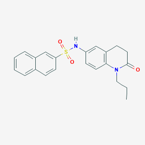 molecular formula C22H22N2O3S B2536111 N-(2-氧代-1-丙基-1,2,3,4-四氢喹啉-6-基)萘-2-磺酰胺 CAS No. 941911-76-8