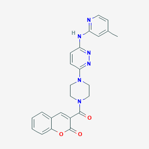 molecular formula C24H22N6O3 B2536119 3-(4-(6-((4-甲基吡啶-2-基)氨基)吡啶嗪-3-基)哌嗪-1-羰基)-2H-色满-2-酮 CAS No. 1021109-32-9