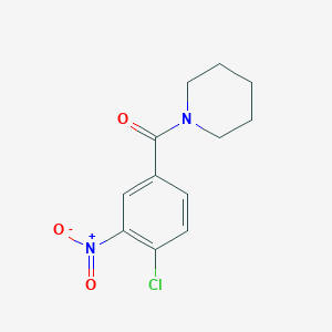 molecular formula C12H13ClN2O3 B2536124 1-(4-Chloro-3-nitrobenzoyl)piperidine CAS No. 91721-46-9