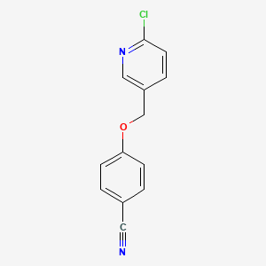 molecular formula C13H9ClN2O B2536144 4-[(6-氯吡啶-3-基)甲氧基]苯甲腈 CAS No. 861207-55-8