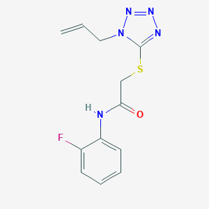 molecular formula C12H12FN5OS B253617 N-(2-fluorophenyl)-2-{[1-(prop-2-en-1-yl)-1H-tetrazol-5-yl]sulfanyl}acetamide 