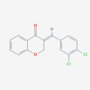 molecular formula C16H10Cl2O2 B2536175 (3E)-3-[(3,4-二氯苯基)亚甲基]-3,4-二氢-2H-1-苯并吡喃-4-酮 CAS No. 1262616-93-2
