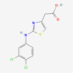 molecular formula C11H8Cl2N2O2S B2536184 2-[2-(3,4-二氯苯胺)-1,3-噻唑-4-基]乙酸 CAS No. 211102-91-9