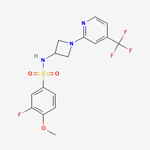 3-fluoro-4-methoxy-N-{1-[4-(trifluoromethyl)pyridin-2-yl]azetidin-3-yl}benzene-1-sulfonamide