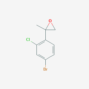 molecular formula C9H8BrClO B2536198 2-(4-Bromo-2-chlorophenyl)-2-methyloxirane CAS No. 1557729-73-3