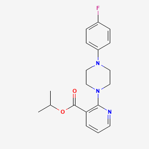 molecular formula C19H22FN3O2 B2536199 Isopropyl 2-[4-(4-fluorophenyl)piperazino]nicotinate CAS No. 400085-30-5