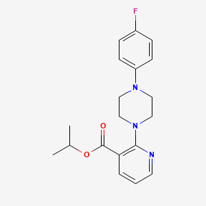 molecular formula C19H22FN3O2 B2536199 2-[4-(4-fluorofenil)piperazino]nicotinato de isopropilo CAS No. 400085-30-5