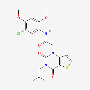 molecular formula C20H22ClN3O5S B2536201 N-(5-氯-2,4-二甲氧苯基)-2-[3-(2-甲基丙基)-2,4-二氧代-3,4-二氢噻吩并[3,2-d]嘧啶-1(2H)-基]乙酰胺 CAS No. 1260904-69-5