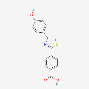 molecular formula C17H13NO3S B2536205 4-[4-(4-Methoxyphenyl)-1,3-thiazol-2-yl]benzenecarboxylic acid CAS No. 321430-14-2