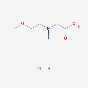 molecular formula C6H14ClNO3 B2536210 盐酸N-(2-甲氧基乙基)-N-甲基甘氨酸 CAS No. 1638221-47-2