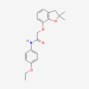 molecular formula C20H23NO4 B2536212 2-[(2,2-二甲基-2,3-二氢-1-苯并呋喃-7-基)氧基]-N-(4-乙氧基苯基)乙酰胺 CAS No. 939157-09-2