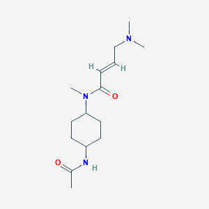 (E)-N-(4-Acetamidocyclohexyl)-4-(dimethylamino)-N-methylbut-2-enamide