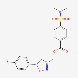 (5-(4-fluorophenyl)isoxazol-3-yl)methyl 4-(N,N-dimethylsulfamoyl)benzoate