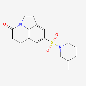 molecular formula C17H22N2O3S B2536228 8-((3-methylpiperidin-1-yl)sulfonyl)-5,6-dihydro-1H-pyrrolo[3,2,1-ij]quinolin-4(2H)-one CAS No. 898436-27-6