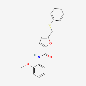 molecular formula C19H17NO3S B2536233 N-(2-methoxyphenyl)-5-(phenylsulfanylmethyl)furan-2-carboxamide CAS No. 868154-34-1