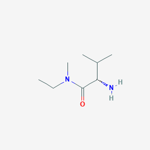 molecular formula C8H18N2O B2536235 (2S)-2-amino-N-ethyl-N,3-dimethylbutanamide CAS No. 1308930-90-6
