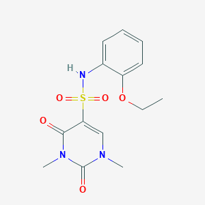 molecular formula C14H17N3O5S B2536254 N-(2-ethoxyphenyl)-1,3-dimethyl-2,4-dioxopyrimidine-5-sulfonamide CAS No. 874806-65-2