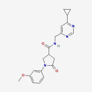 N-[(6-cyclopropylpyrimidin-4-yl)methyl]-1-(3-methoxyphenyl)-5-oxopyrrolidine-3-carboxamide