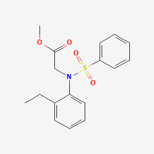 Methyl N-(2-ethylphenyl)-N-(phenylsulfonyl)glycinate