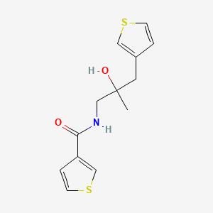 molecular formula C13H15NO2S2 B2536257 N-[2-hydroxy-2-methyl-3-(thiophen-3-yl)propyl]thiophene-3-carboxamide CAS No. 2097935-85-6