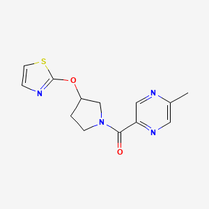 2-methyl-5-[3-(1,3-thiazol-2-yloxy)pyrrolidine-1-carbonyl]pyrazine