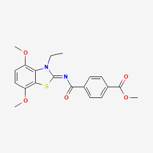 (Z)-methyl 4-((3-ethyl-4,7-dimethoxybenzo[d]thiazol-2(3H)-ylidene)carbamoyl)benzoate