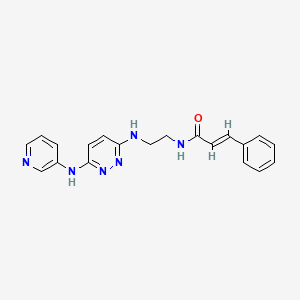 N-(2-((6-(pyridin-3-ylamino)pyridazin-3-yl)amino)ethyl)cinnamamide