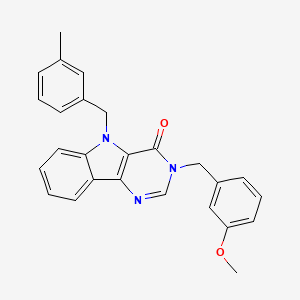 molecular formula C26H23N3O2 B2536267 3-(3-甲氧基苄基)-5-(3-甲基苄基)-3H-嘧啶并[5,4-b]吲哚-4(5H)-酮 CAS No. 1189935-21-4
