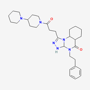 molecular formula C30H36N6O2 B2536276 1-(3-{[1,4'-bipiperidine]-1'-yl}-3-oxopropyl)-4-(2-phenylethyl)-4H,5H-[1,2,4]triazolo[4,3-a]quinazolin-5-one CAS No. 902968-34-7