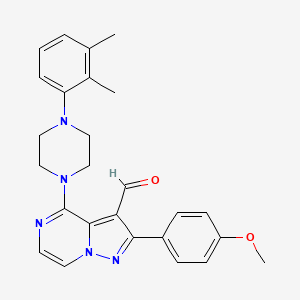 4-[4-(2,3-Dimethylphenyl)piperazin-1-yl]-2-(4-methoxyphenyl)pyrazolo[1,5-a]pyrazine-3-carbaldehyde