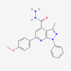 6-(4-methoxyphenyl)-3-methyl-1-phenyl-1H-pyrazolo[3,4-b]pyridine-4-carbohydrazide