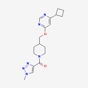 [4-[(6-Cyclobutylpyrimidin-4-yl)oxymethyl]piperidin-1-yl]-(1-methyltriazol-4-yl)methanone
