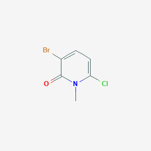 molecular formula C6H5BrClNO B2536293 3-Bromo-6-chloro-1-methylpyridin-2(1H)-one CAS No. 960299-32-5